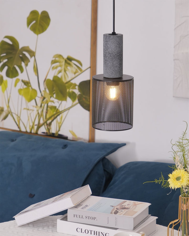 Minimalistische industriële hanglamp met cilindervormig ontwerp