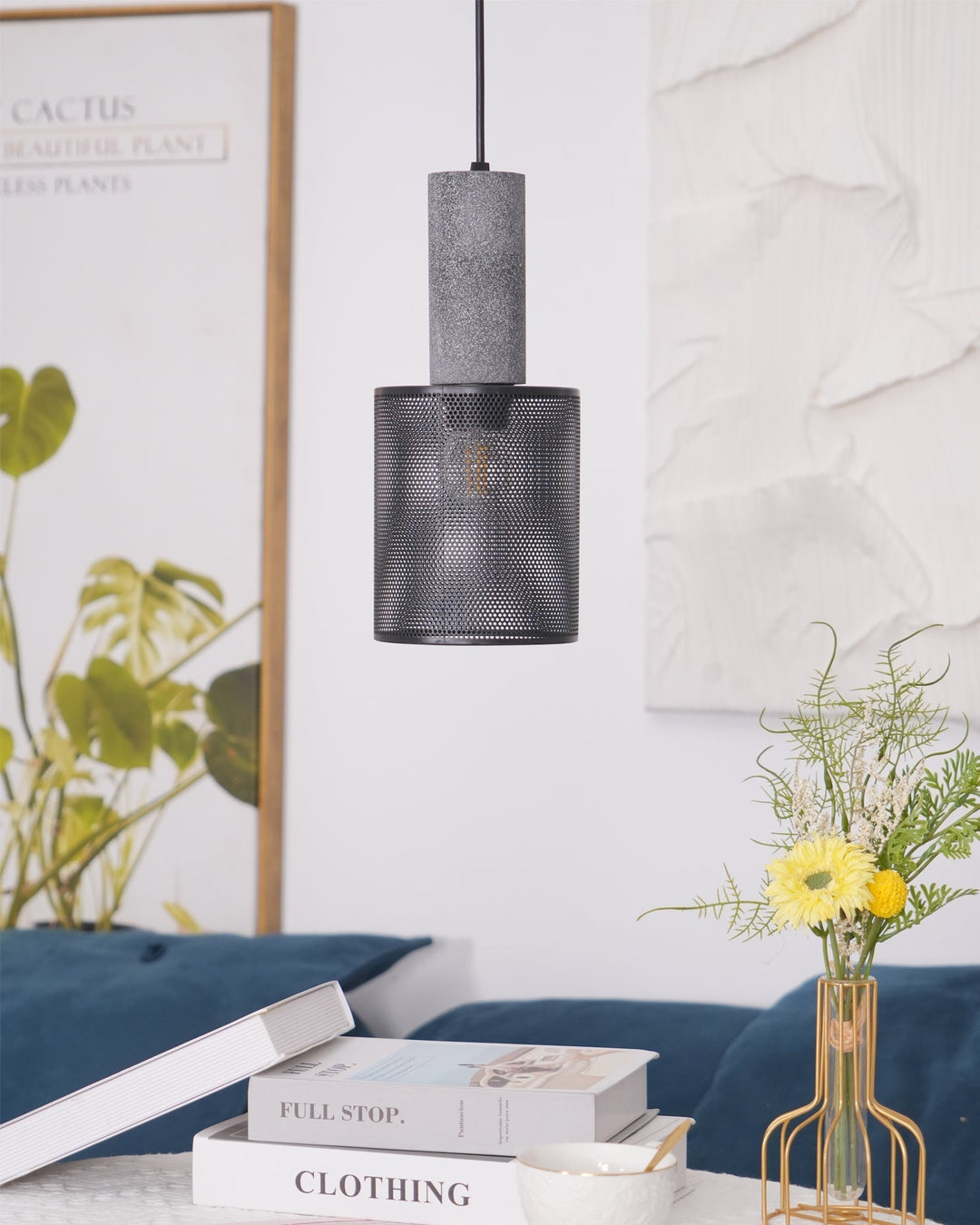 Minimalistische industriële hanglamp met cilindervormig ontwerp