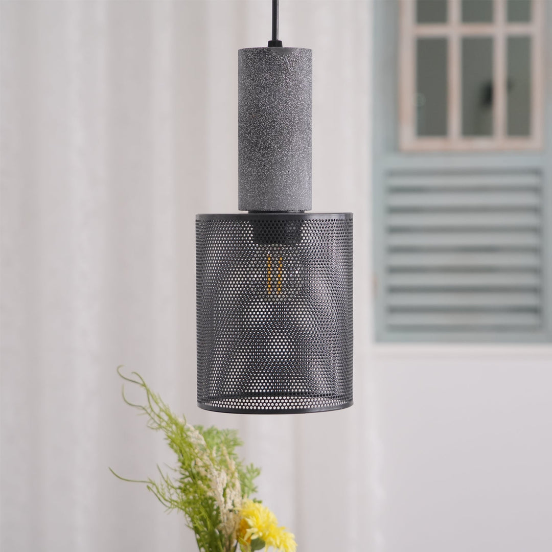 Minimalistische industriële hanglamp met cilindervormig ontwerp