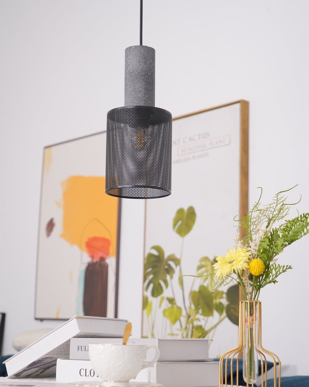Minimalistische industriële hanglamp met cilindervormig ontwerp