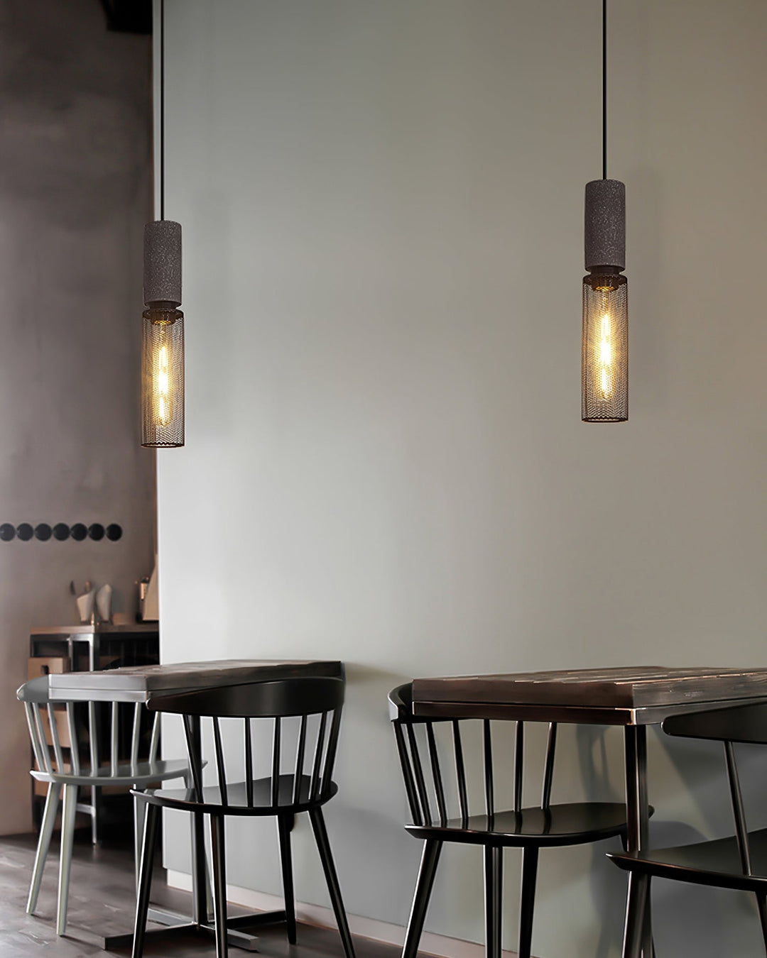 Minimalistische industriële hanglamp met cilindervormig ontwerp