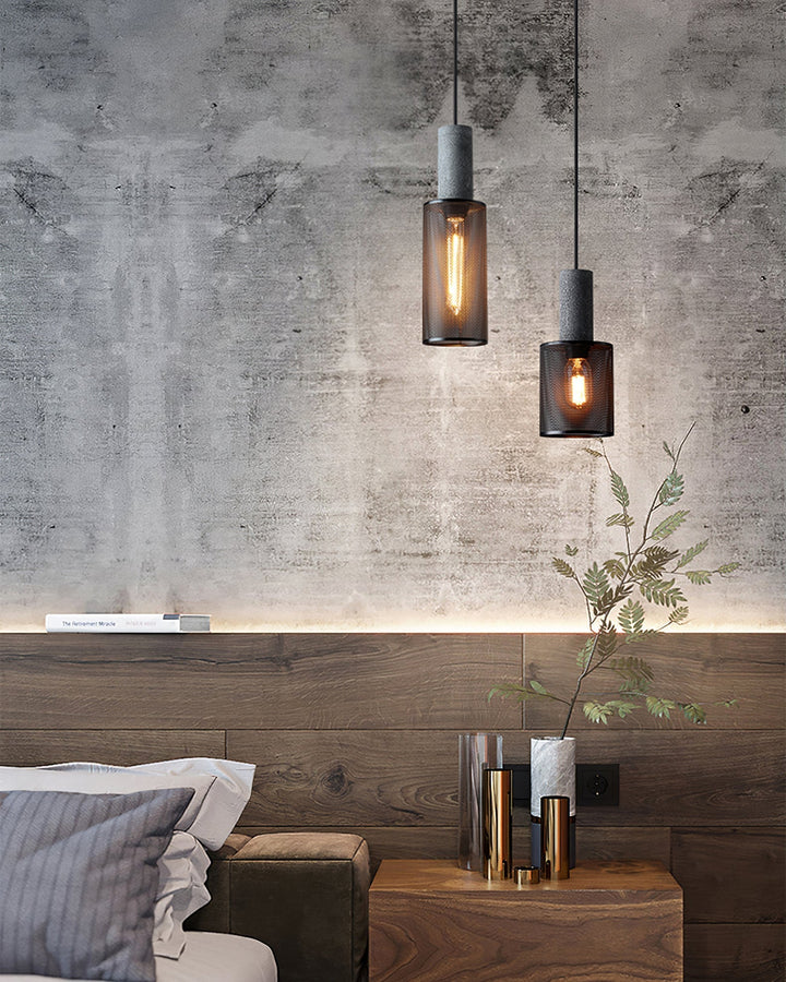 Minimalistische industriële hanglamp met cilindervormig ontwerp