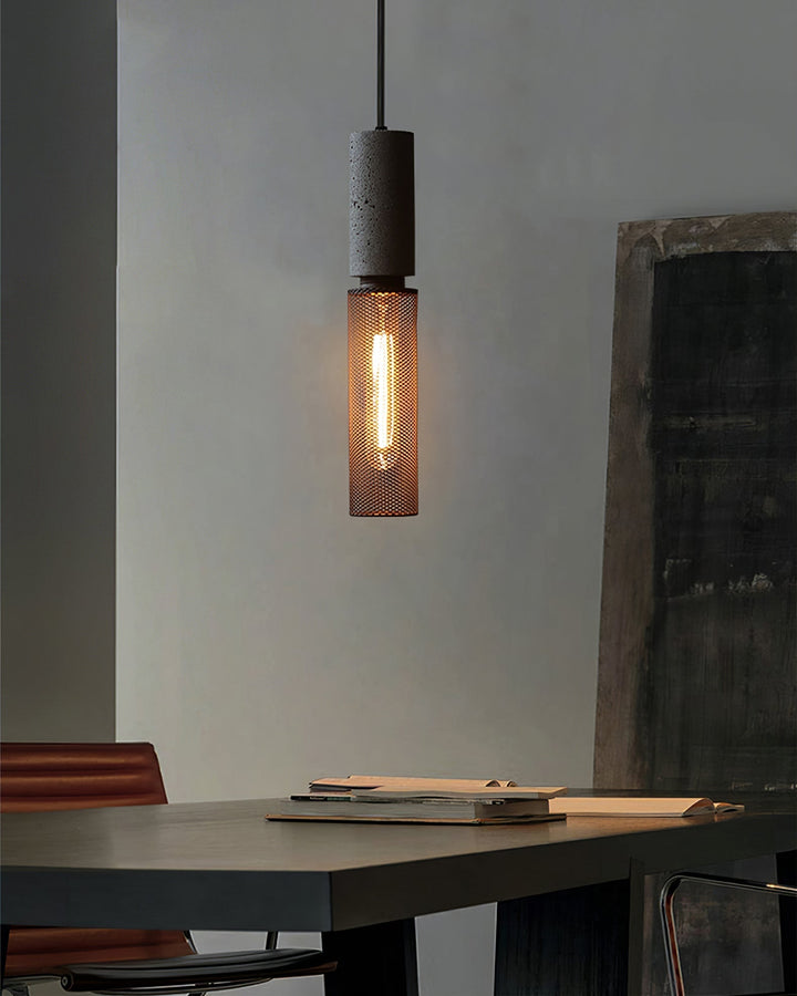 Minimalistische industriële hanglamp met cilindervormig ontwerp