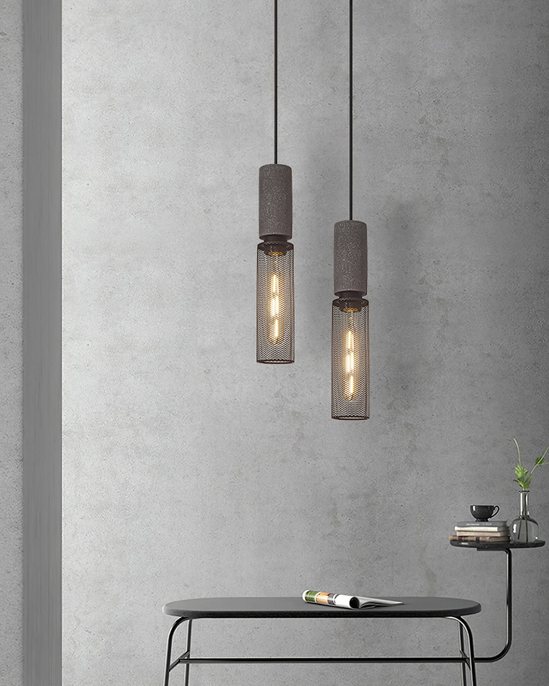Minimalistische industriële hanglamp met cilindervormig ontwerp