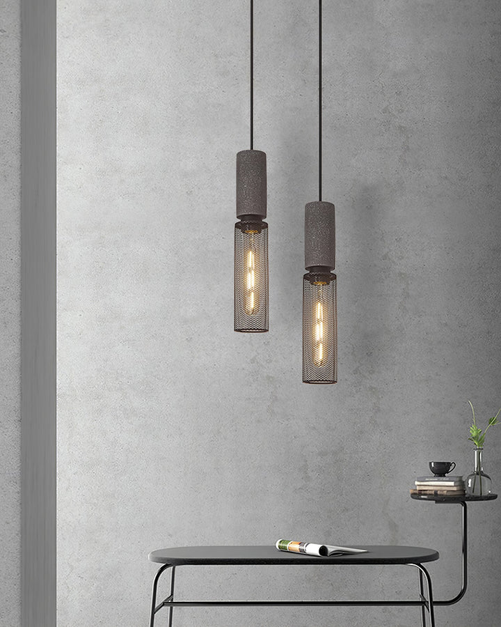 Minimalistische industriële hanglamp met cilindervormig ontwerp