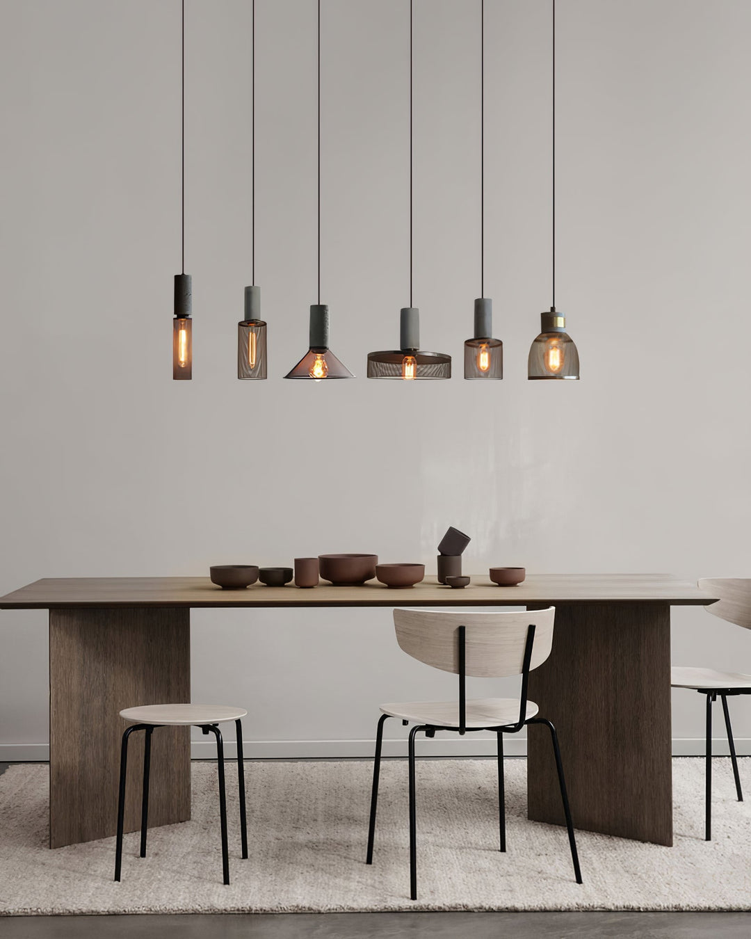 Minimalistische industriële hanglamp met cilindervormig ontwerp