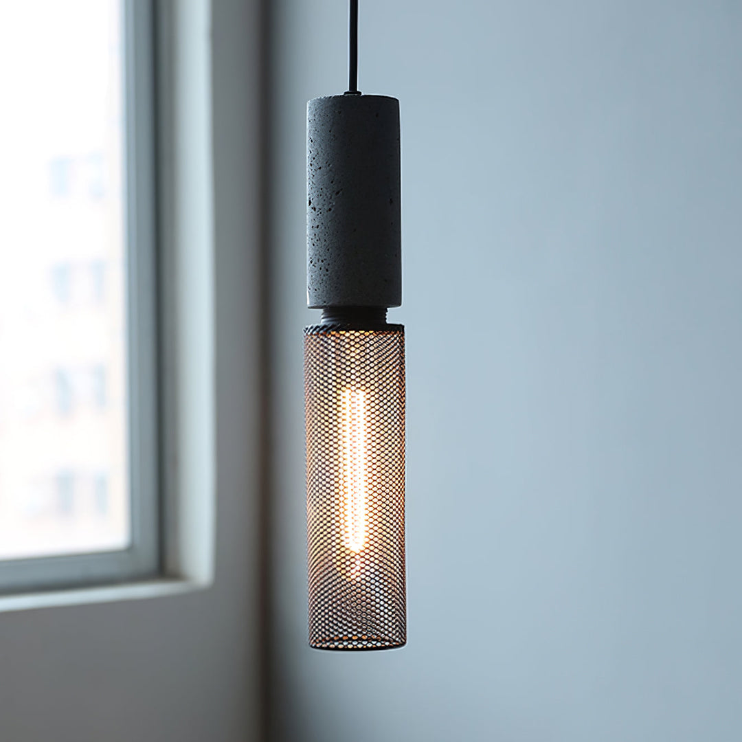 Minimalistische industriële hanglamp met cilindervormig ontwerp
