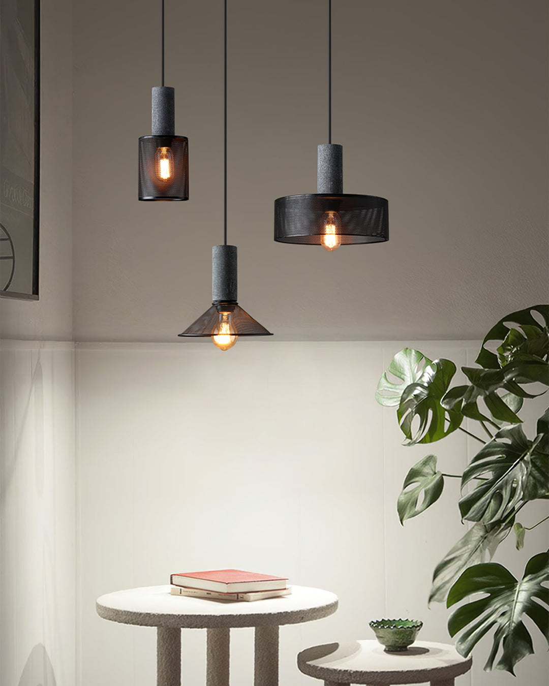 Minimalistische industriële hanglamp met cilindervormig ontwerp