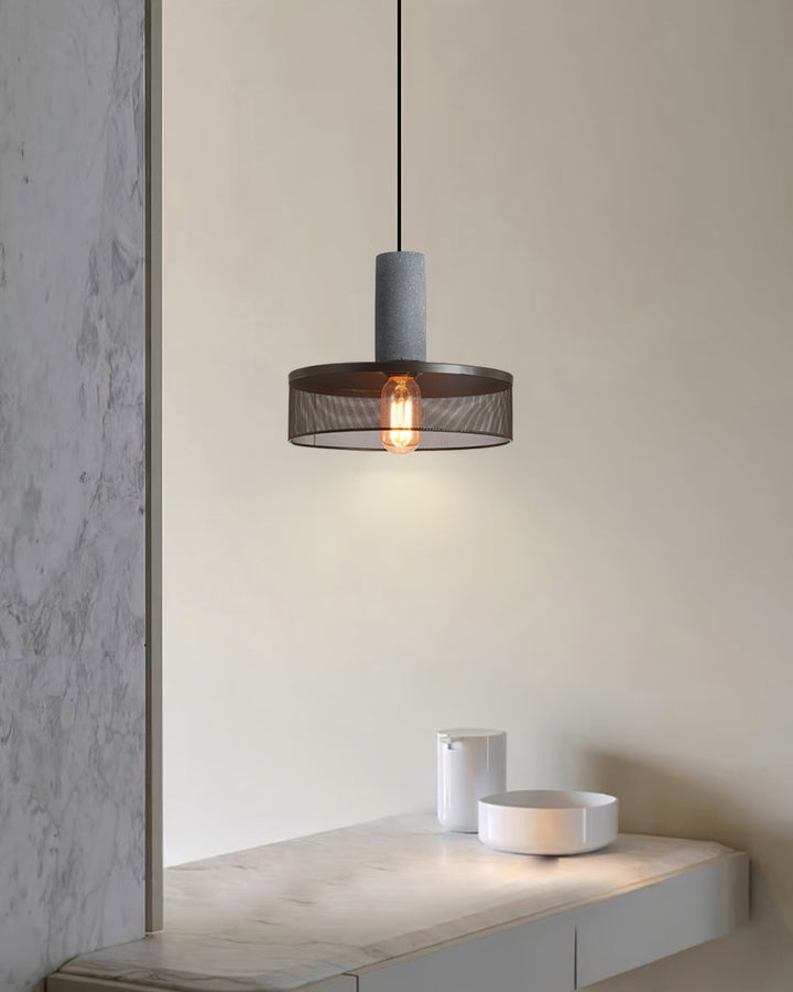 Minimalistische industriële hanglamp met cilindervormig ontwerp