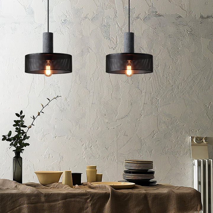Minimalistische industriële hanglamp met cilindervormig ontwerp