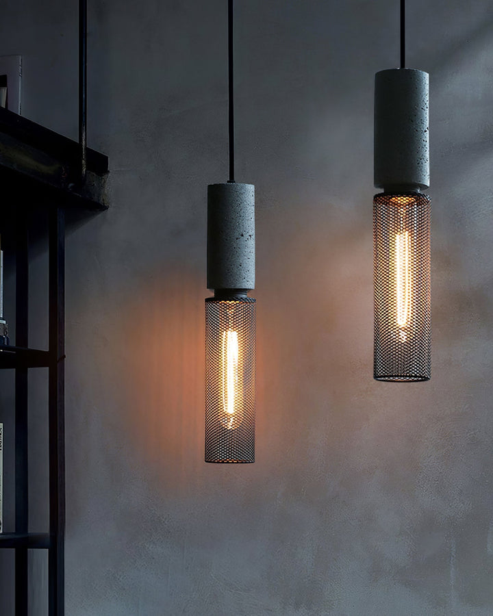 Minimalistische industriële hanglamp met cilindervormig ontwerp