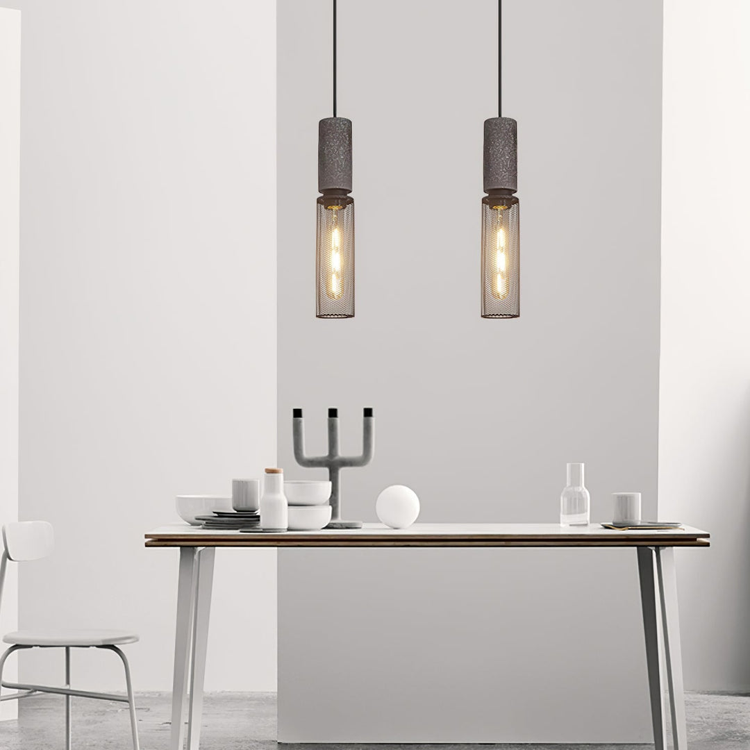Minimalistische industriële hanglamp met cilindervormig ontwerp