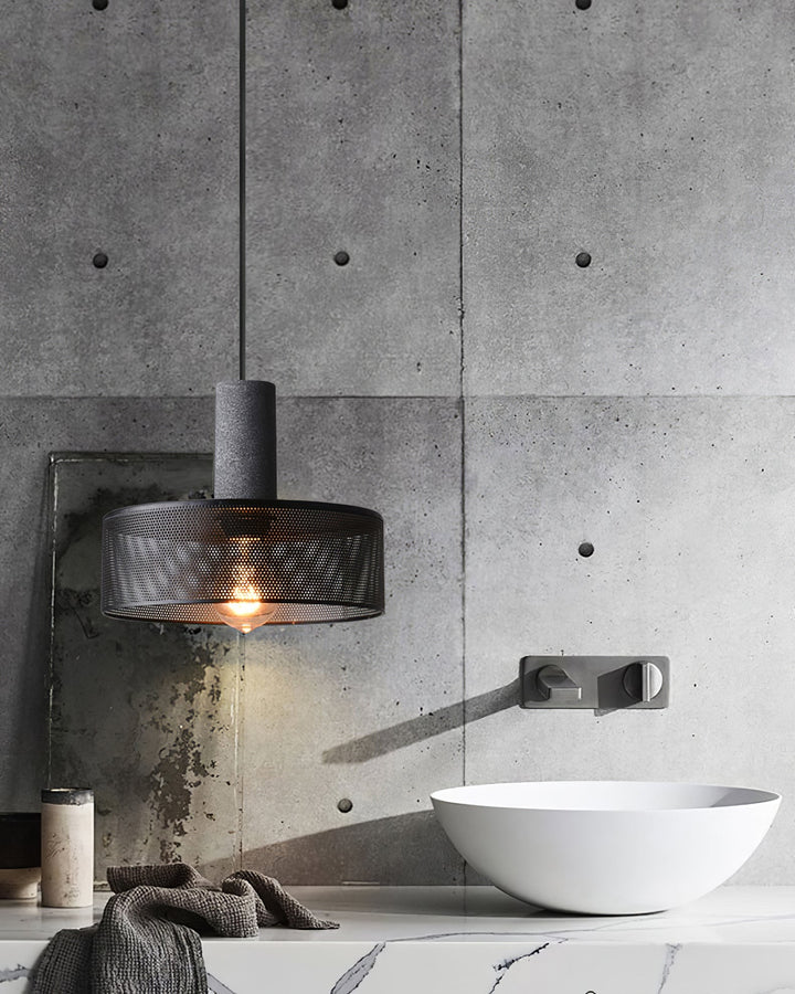Minimalistische industriële hanglamp met cilindervormig ontwerp