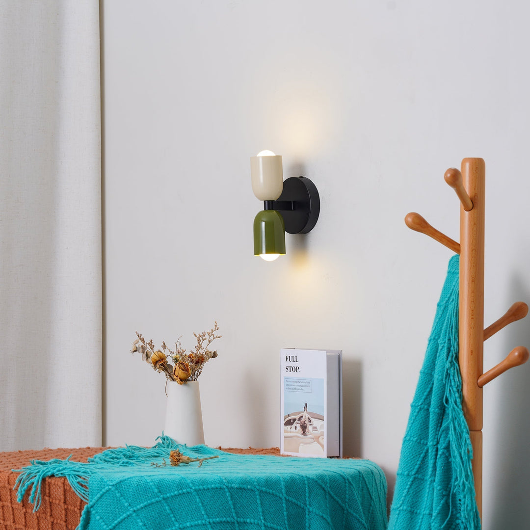 Wandlamp in vintagestijl met twee verstelbare koppen voor binnen