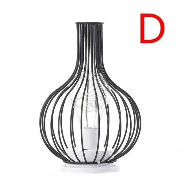 Retro accentlamp met open structuur voor in huis