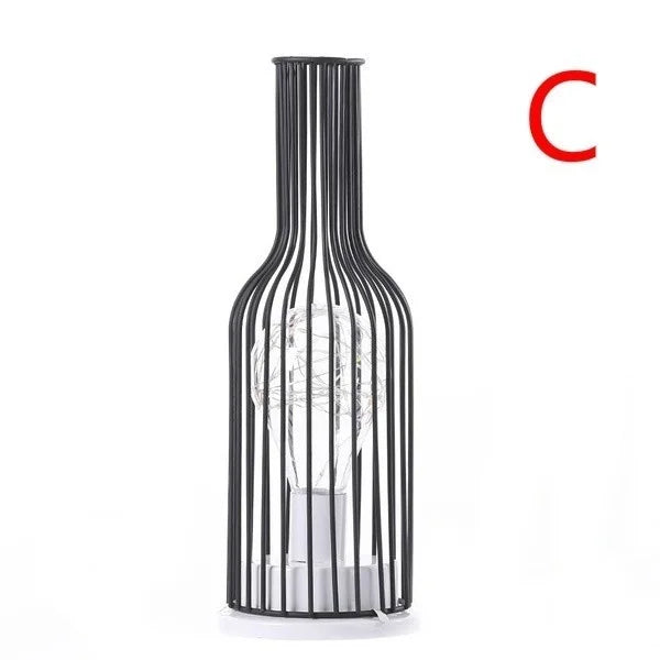 Retro accentlamp met open structuur voor in huis