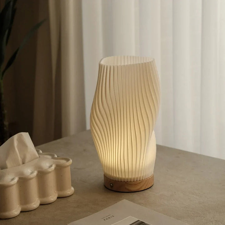 Eigentijdse accentlamp, stijlvol golfontwerp met instelbare gloed
