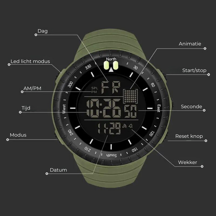 Waterdicht outdoorhorloge - AdventureMaster