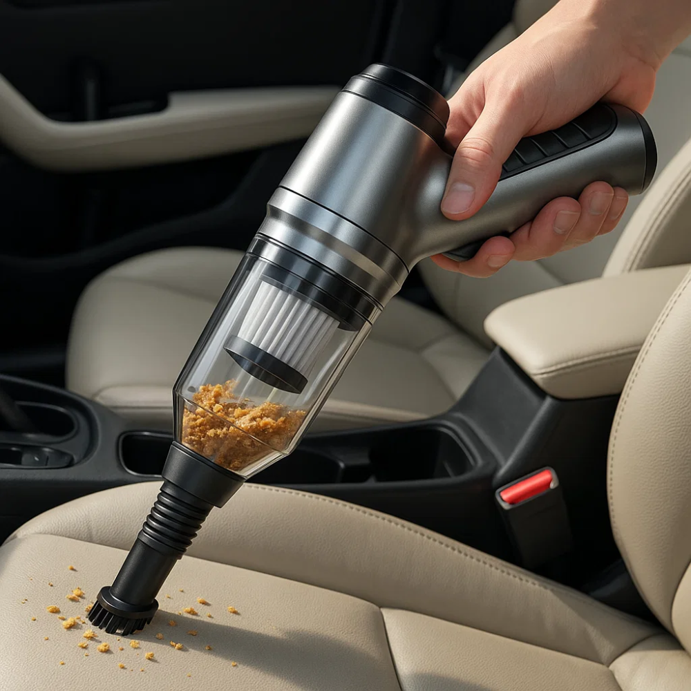 Handstofzuiger voor in de auto, krachtig en compact autoreinigingsapparaat