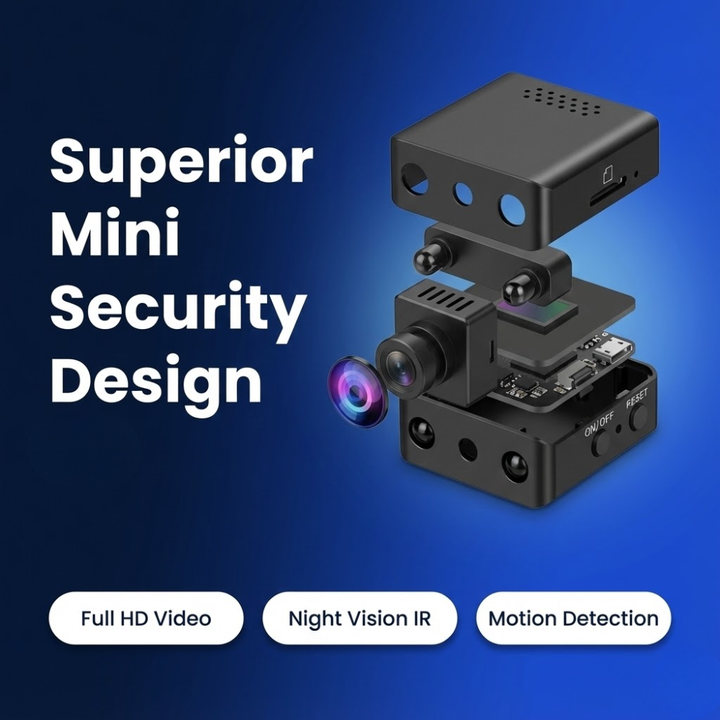 Mini HD-beveiligingscamera met wifi