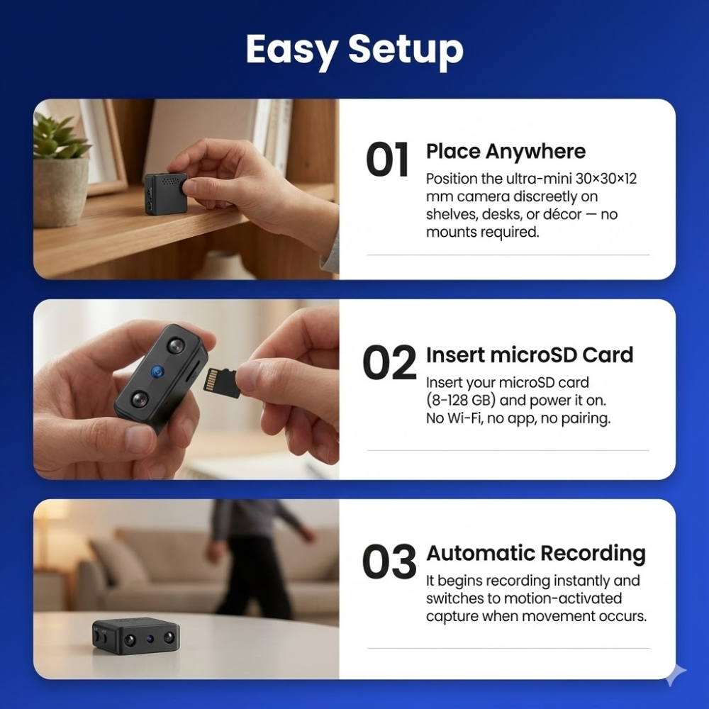 Mini HD-beveiligingscamera met wifi