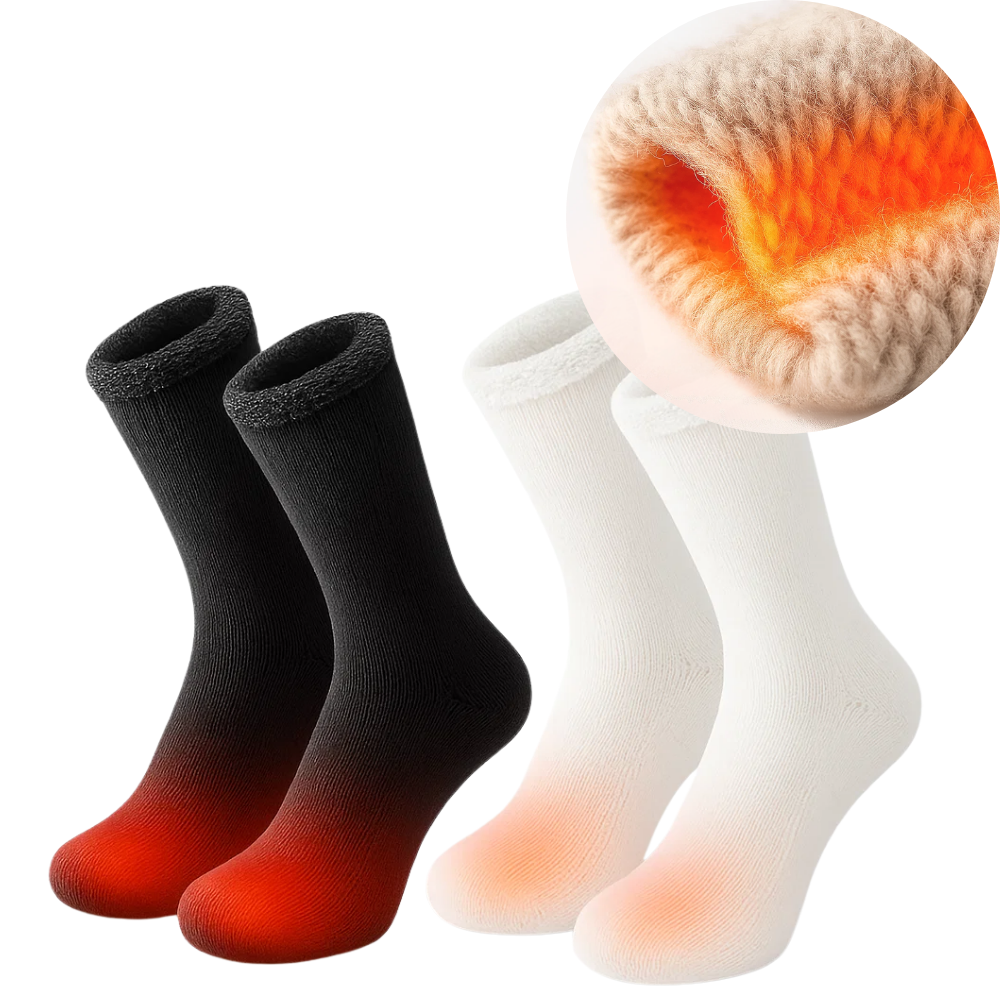 Thermische verwarmde sokken die je voeten warm houden