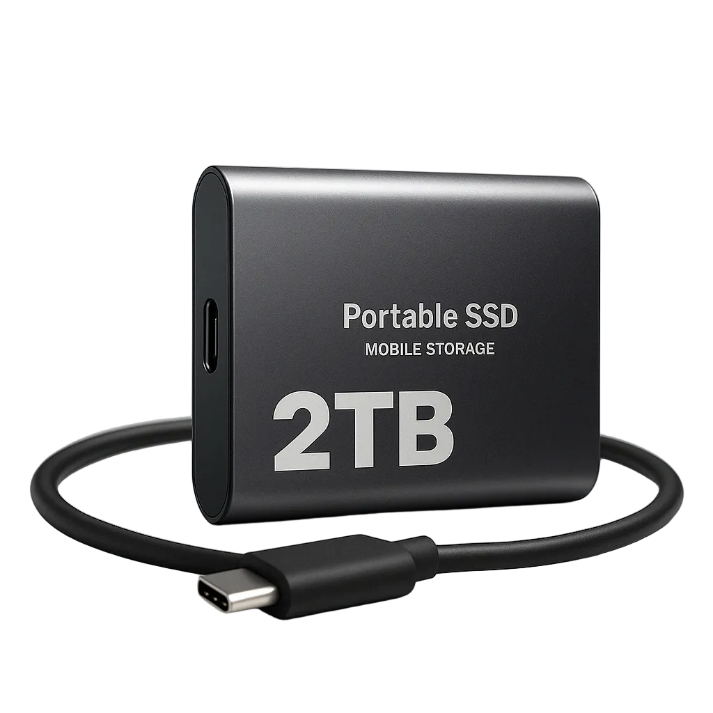 Externe 2 TB SSD met hoge snelheid