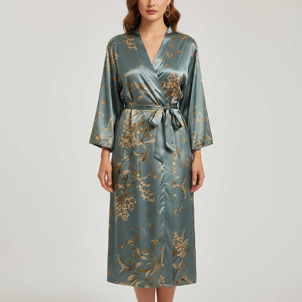 Stijlvolle Satijnen Bademantel - Lara