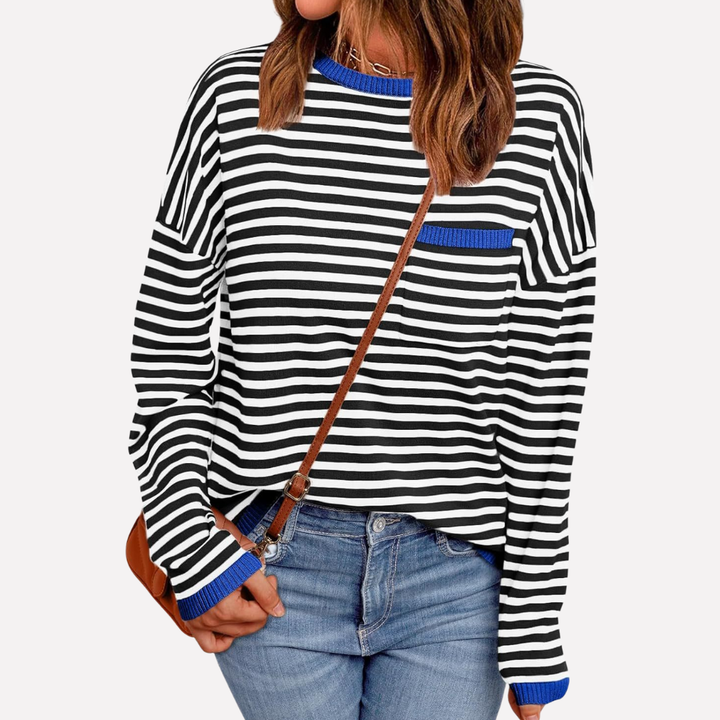 Vrouwen Gestreepte Breipullover