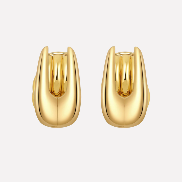 Gouden Knoop Druppel Oorringen