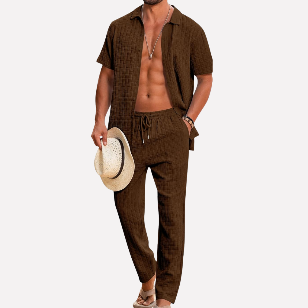 Mannen 2-delige Strandoutfit