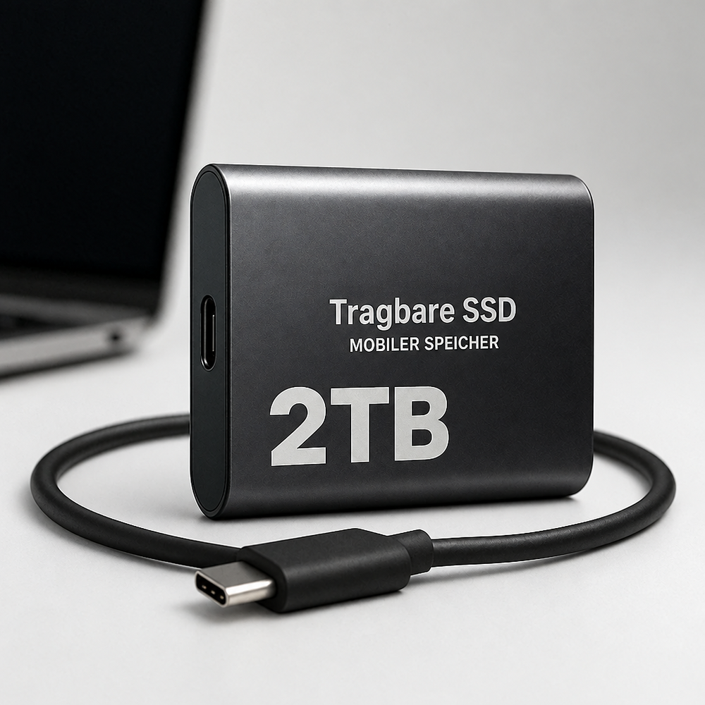 Externe SSD 2 TB – snelle opslag, USB‑C, draagbare schijf