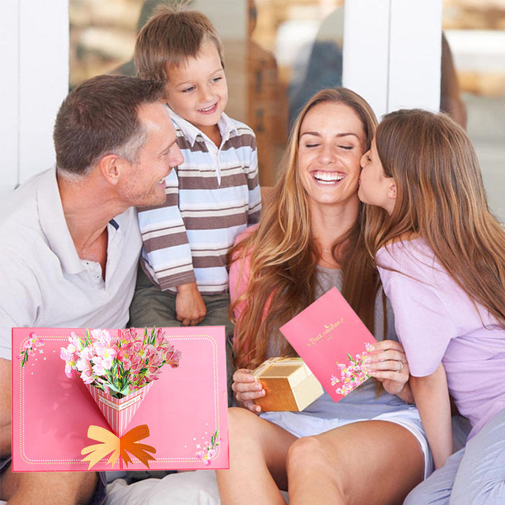 Moederdag pop-upkaart, verbluffende 3D-verrassing voor mama