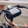 Fietsopbergtas met transparant telefoonvak en stevige bevestiging
