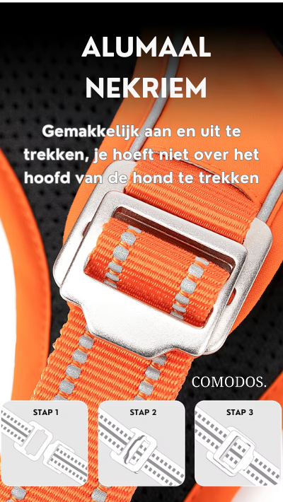 SafeStride™ | Verstelbaar  Reflecterend Hondenharnas