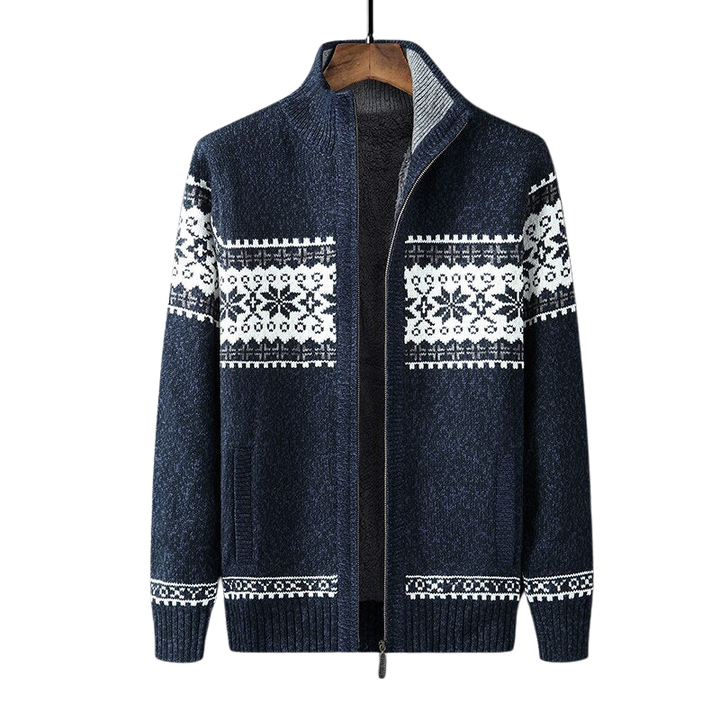 Raven – Casual gebreid herenvest met ritssluiting