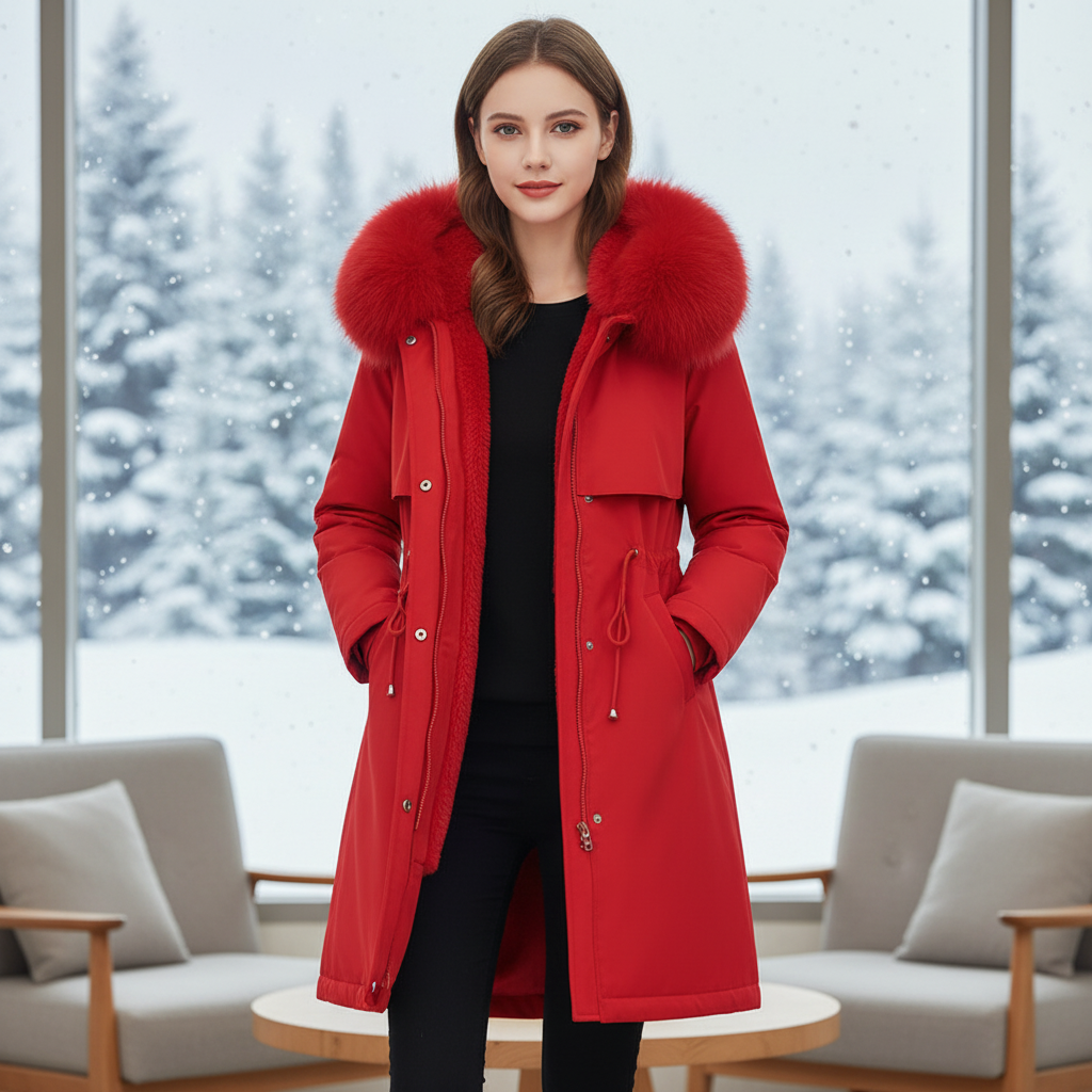 Fleece Parka Met Kapuze - Silvia