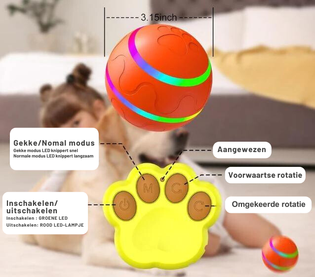 FetchMate Orb™ | Vermindert angst, voorkomt verveling, bevordert lichaamsbeweging.