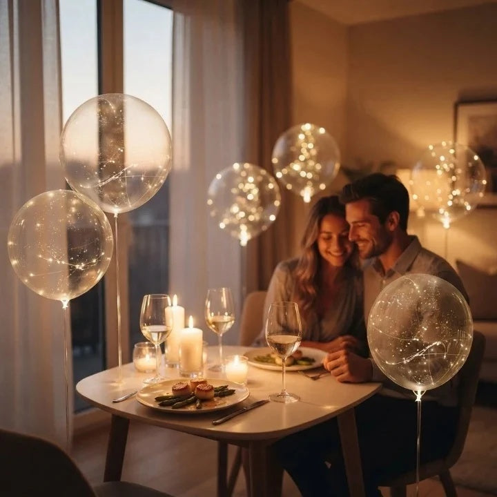 Lichtgevende ballonnen – feestdecoratie met een warme gloed | set van 10