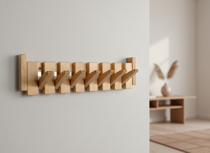 Kleshenger Piano HarmonyCoat – Creatieve Houten Kapstok voor Gang en Hal