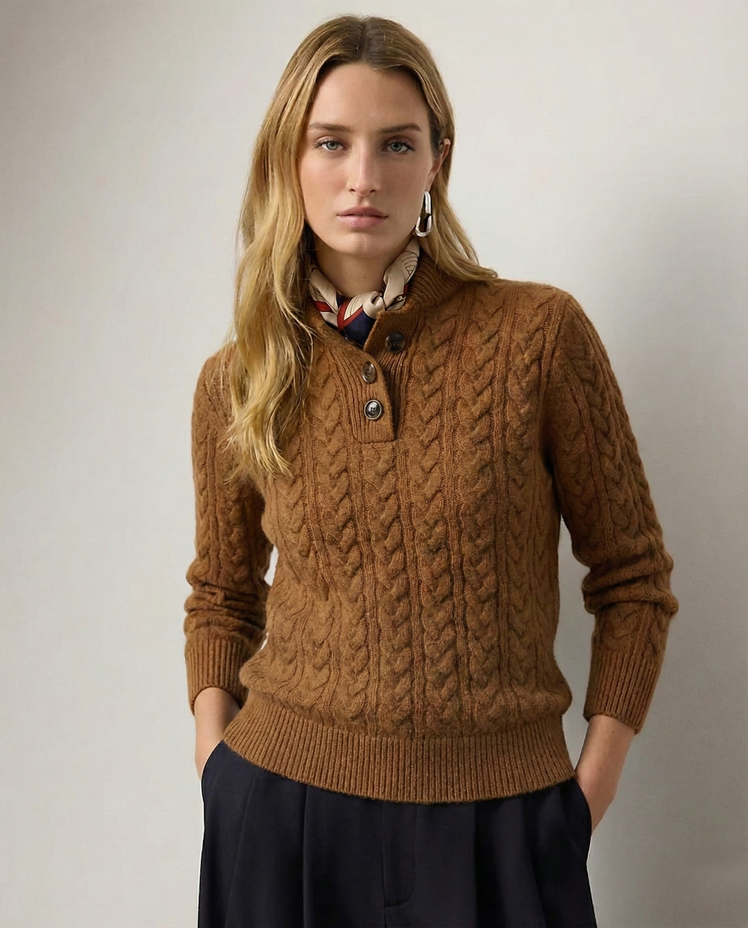Arden kasjmier vest met knopen