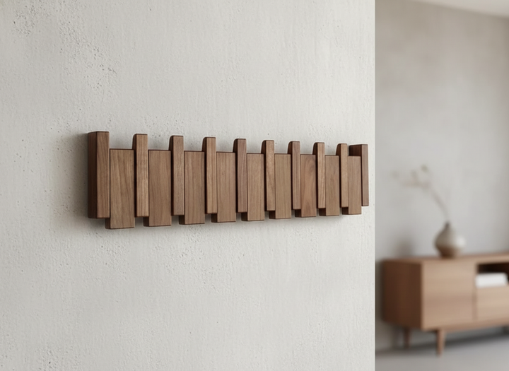 Kleshenger Piano HarmonyCoat – Creatieve Houten Kapstok voor Gang en Hal