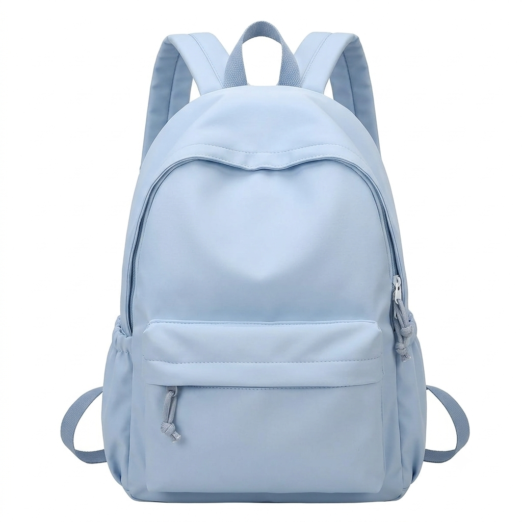 Lichtgewicht nylon schoolrugzak voor dames in pastelkleuren