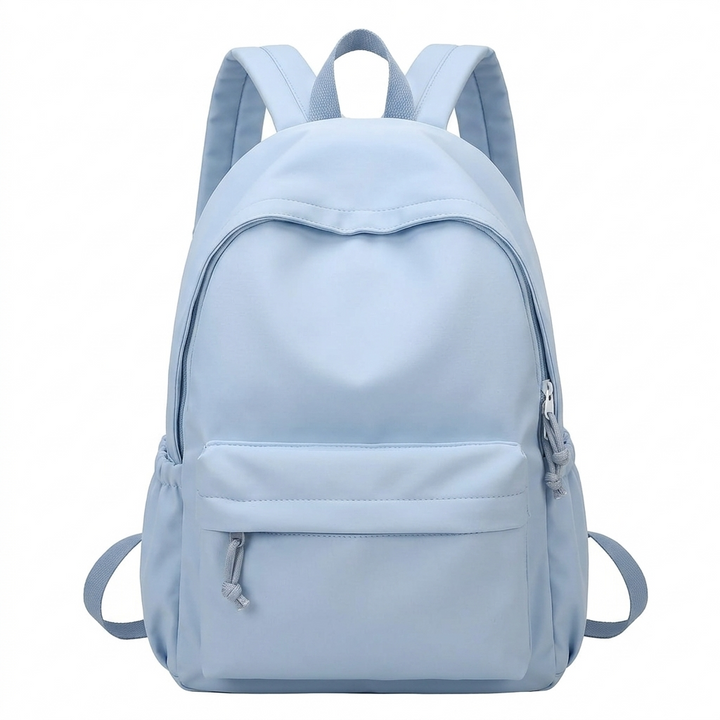 Lichtgewicht nylon schoolrugzak voor dames in pastelkleuren
