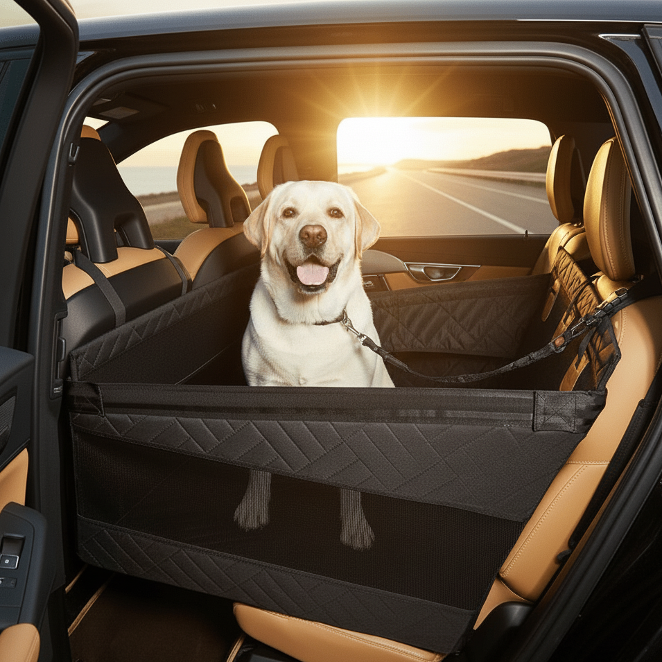 RIDEGUARD PET SEAT – Waterdichte memory foam autostoelmat voor honden