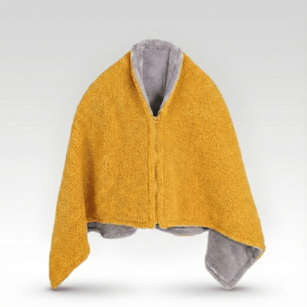 USB-verwarmde sherpa plaid met drie standen en rits