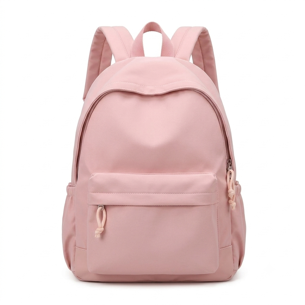 Lichtgewicht nylon schoolrugzak voor dames in pastelkleuren