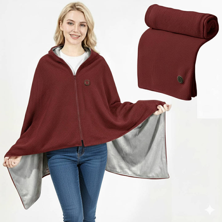 Verwarmde omslagdoek met USB-C en acht warmtezones