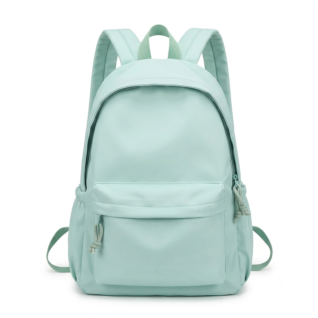 Lichtgewicht nylon schoolrugzak voor dames in pastelkleuren