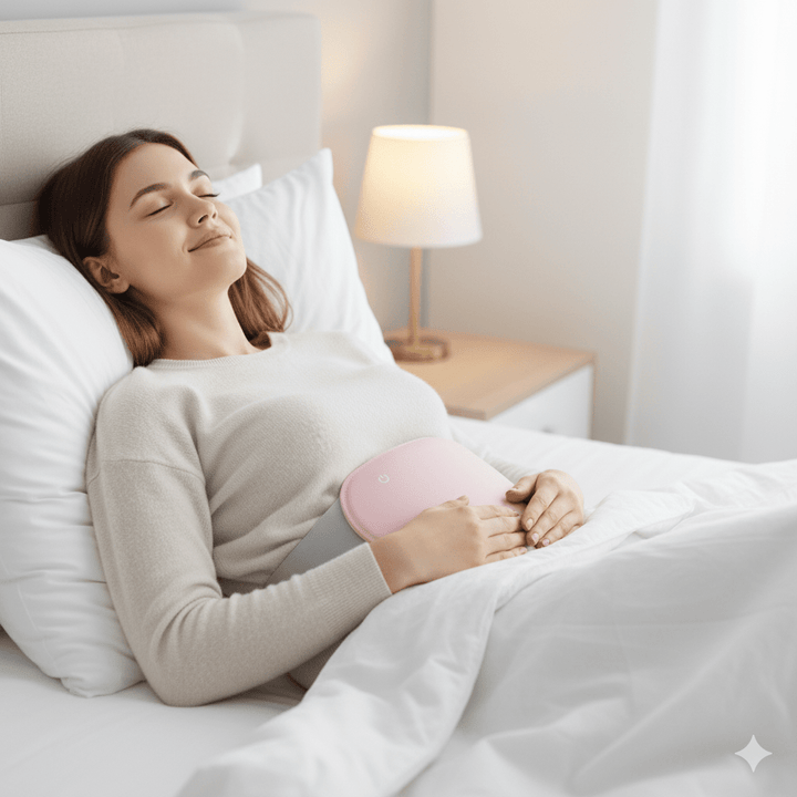 Oplaadbaar warmtekussen voor je buik met vibratie
